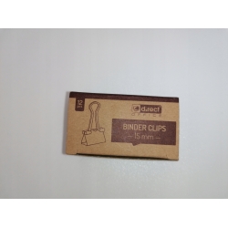 Klipy czarne D.Rect 15 mm 12 sztuk