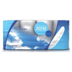 Papier toaletowy ZEFIR PLUS 2 warstwy 8 rolek