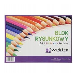 Blok rysunkowy kolorowy A4 Wektor