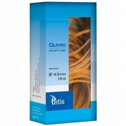 Gumki recepturki żółte Tetis 43 mm 15 g