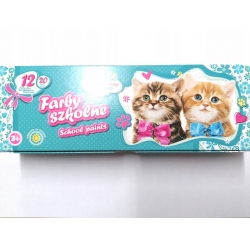 Farby szkolne ASTRA kotki 12 kolorów