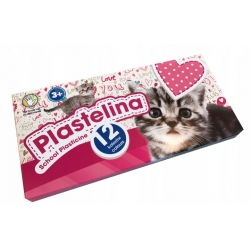 Plastelina Astra Koty 12 kolorów