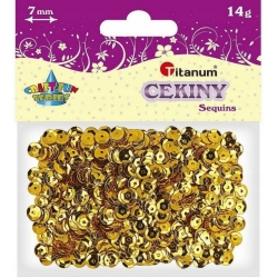 Cekiny 7mm metaliczne złote