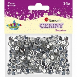 Cekiny 7mm metaliczne srebrne