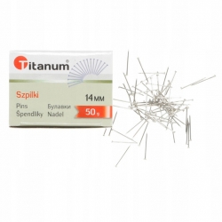 Szpilki biurowe Titanum 14mm 50g